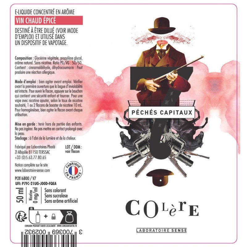e-liquide colère 7 Péchés Capitaux Colère 50ml main image 0