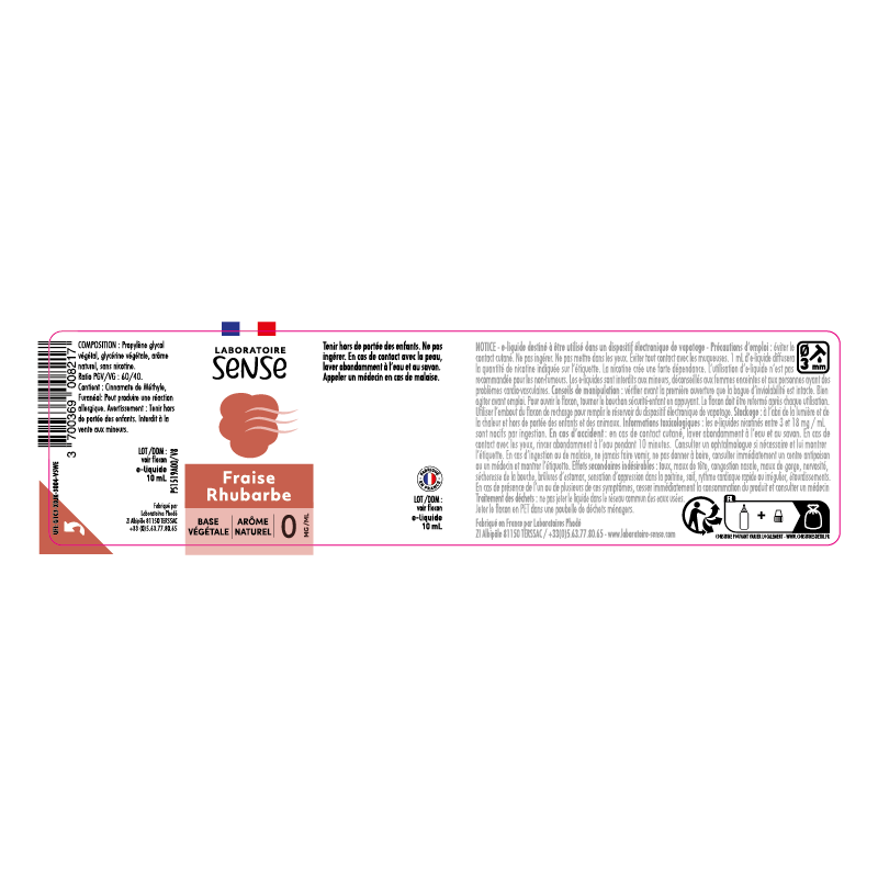 Fraise Rhubarbe - 10mL